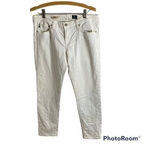 Adriano Goldschmied The Stilt Cigarette Leg Jeans Sz 31 White Made in USA